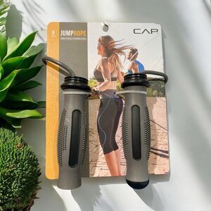 CAP Jump Rope New 9 Feet Textured Handles for Grip Ball Bearing Swing Motion
